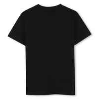 Thumbnail for HUGO Playera para niño y teen negra logo al tono al frente