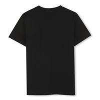 Thumbnail for HUGO Playera para niño y teen negra logo al tono al frente manga larga