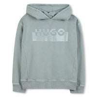 Thumbnail for HUGO sudadera para niño y adolescente verde claro logo al tono