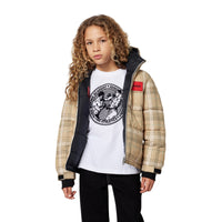 Thumbnail for HUGO Chamarra  para niño y teens reversible a cuadros por un lado y por el otro negra