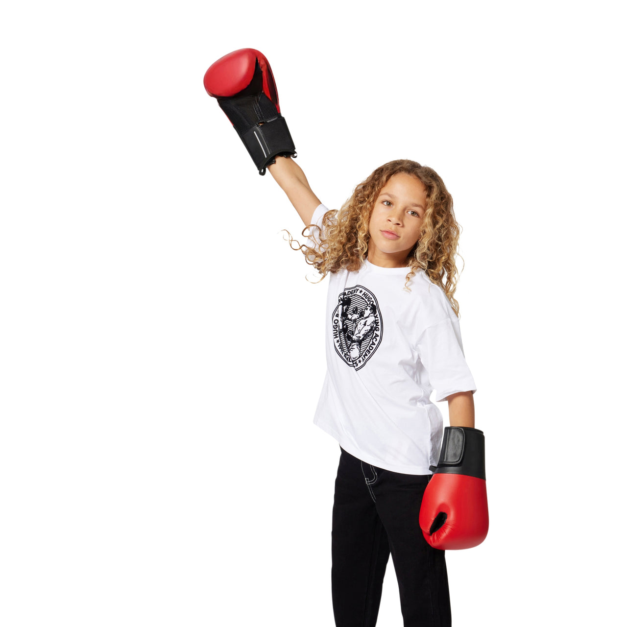 HUGO Chamarra  para niño y teens reversible a cuadros por un lado y por el otro negra