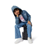 Thumbnail for HUGO Jeans para niña y teen tela muy suave color azul