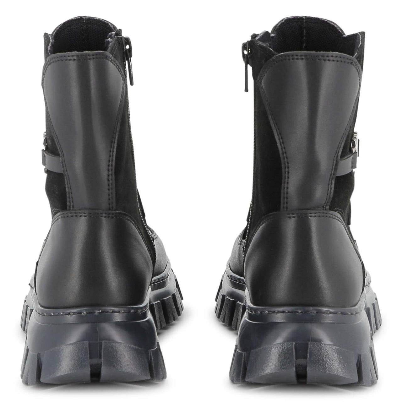 HUGO Botin para niño y teen color negro logo herrage