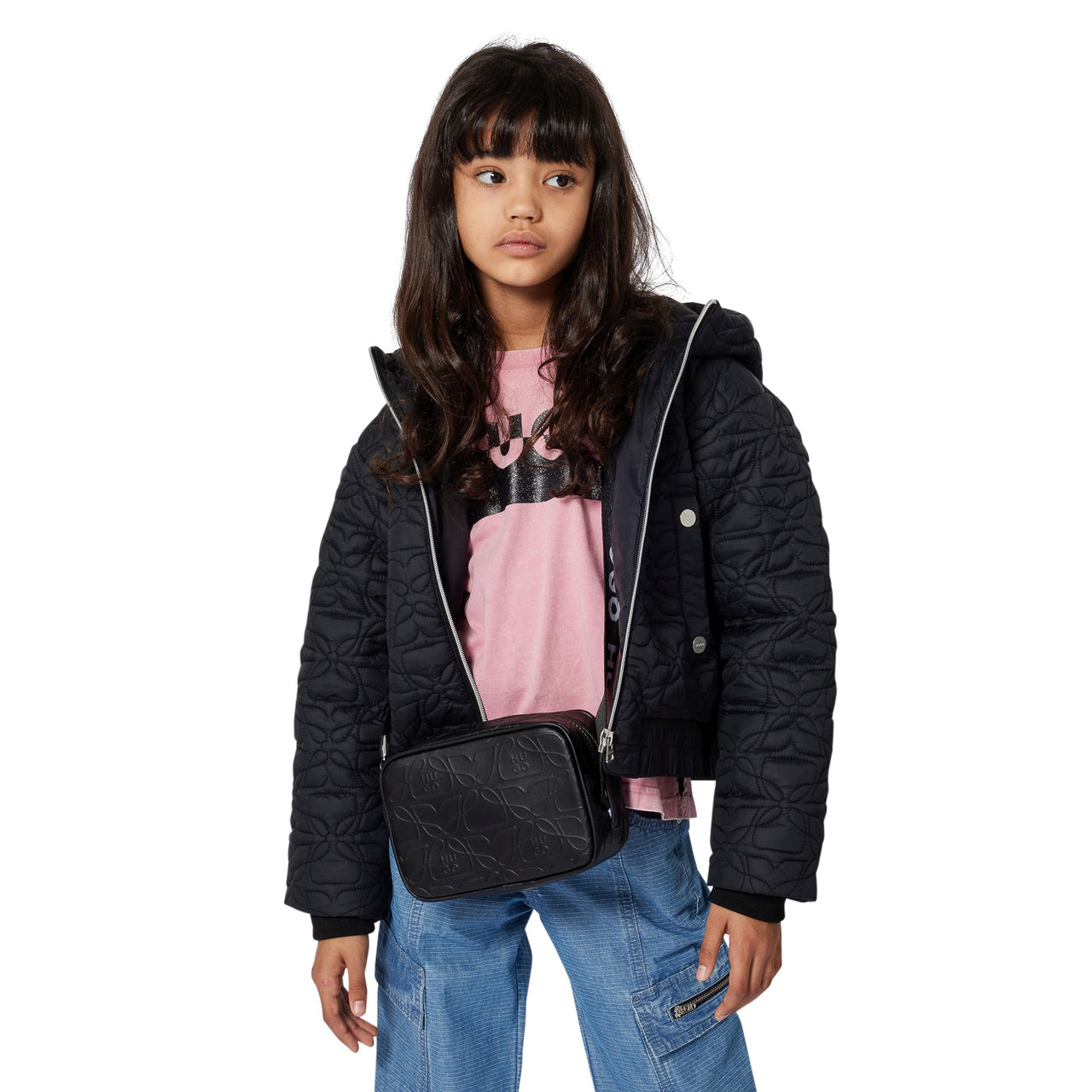 HUGO Bolsa para niña color negro ajustable