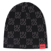 Thumbnail for HUGO Gorro de frio reversible para niño y teen unisex color negro y beige