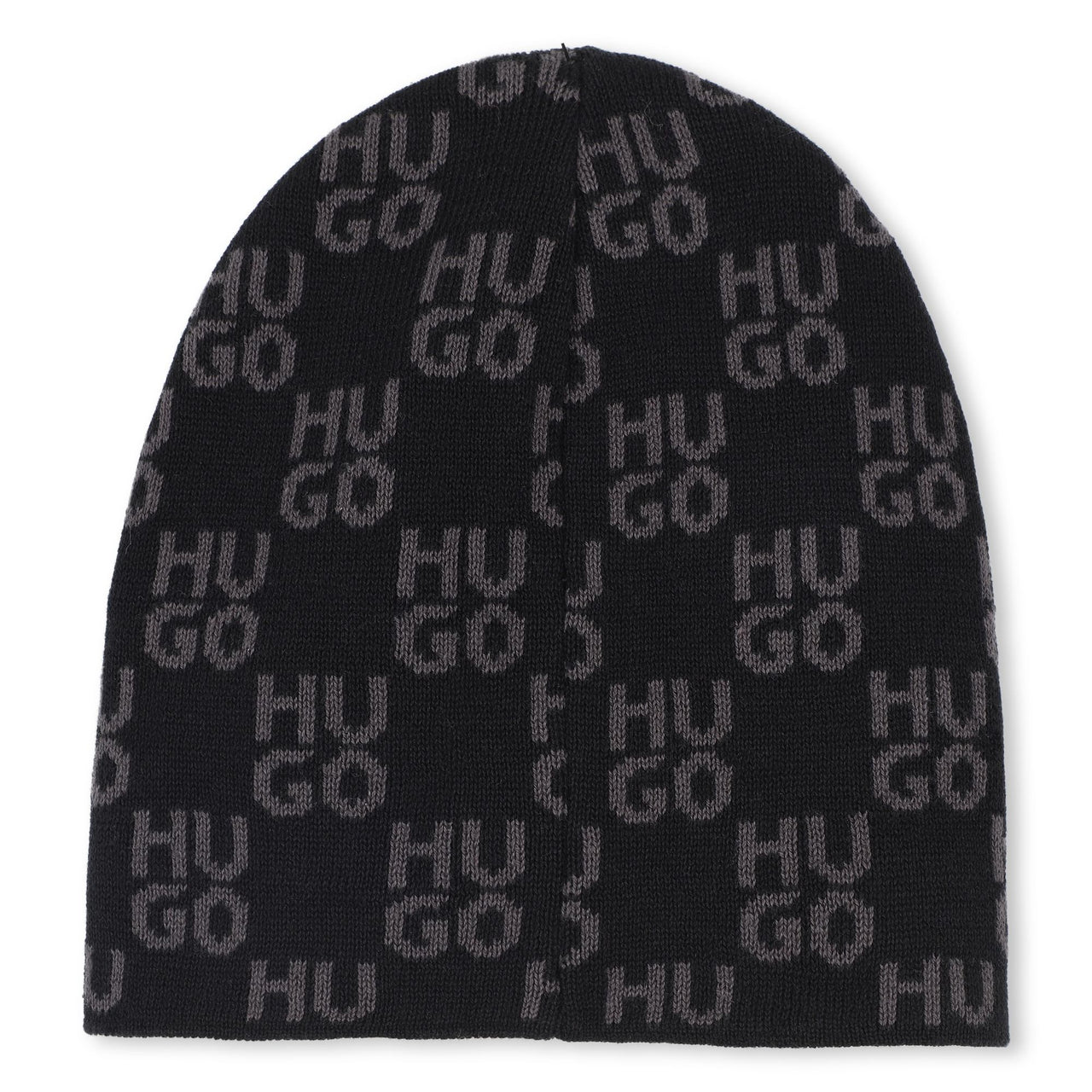 HUGO Gorro de frio reversible para niño y teen unisex color negro y beige