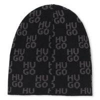 Thumbnail for HUGO Gorro de frio reversible para niño y teen unisex color negro y beige