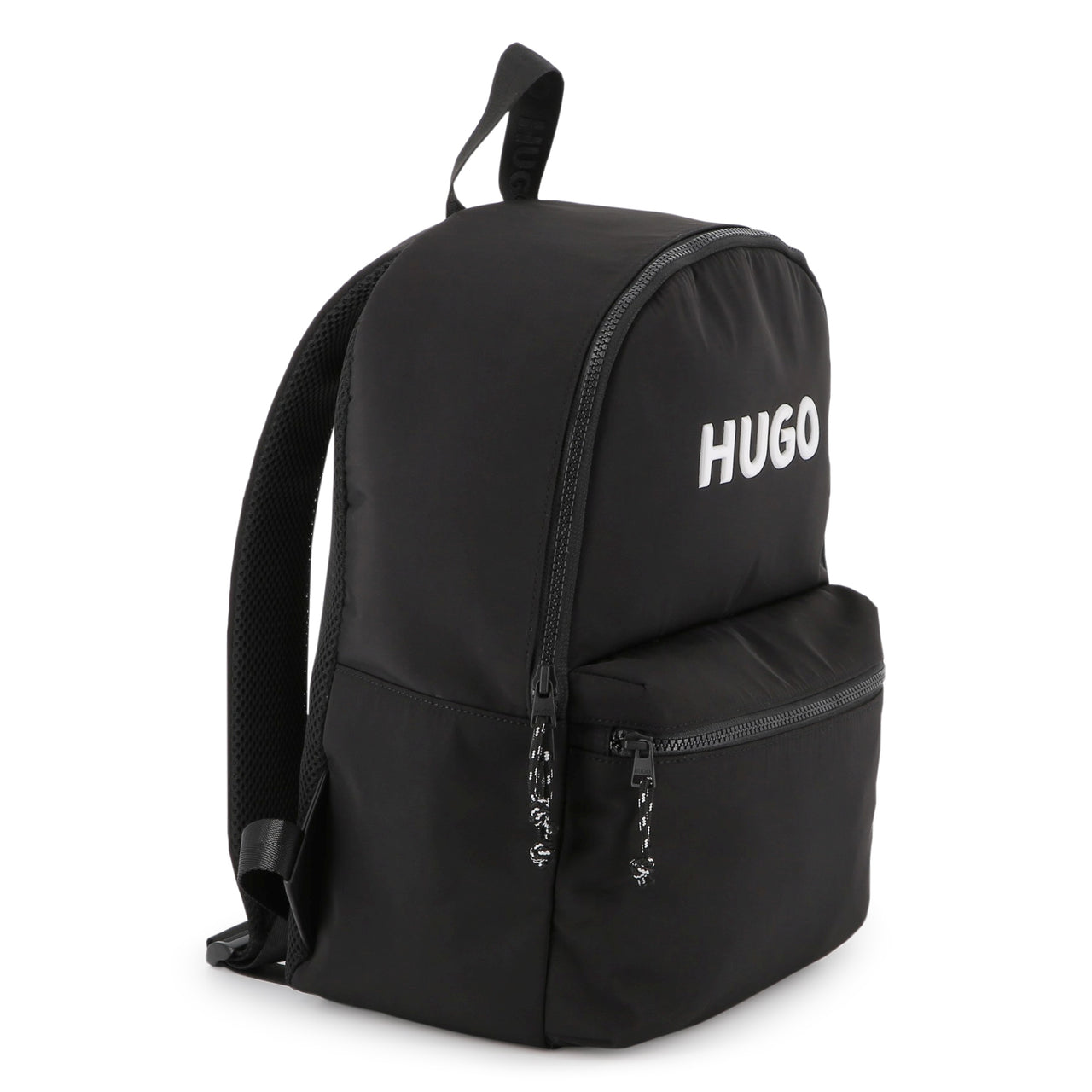 HUGO Back pack para niño y teen logo en blanco al frente