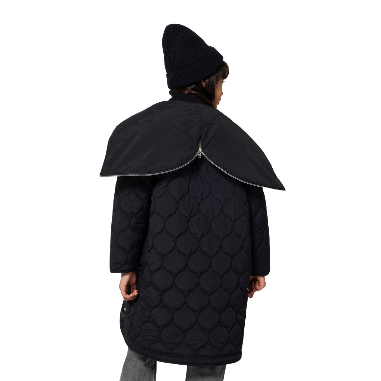 HUGO Gorro de frio para niño y teen  unisex color negro  logo en rojo