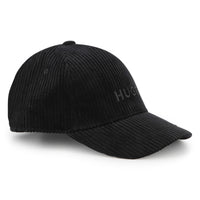 Thumbnail for HUGO Gorra o cachucha para niño y teen negra de pana logo al tono