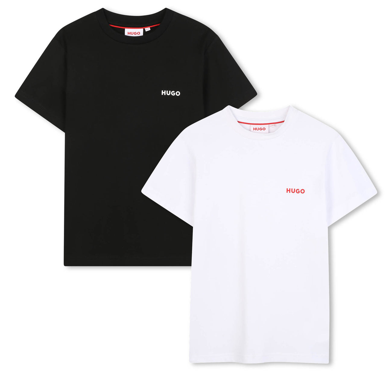 BOSS Set de 2 playeras para niño y teen negra y blanca