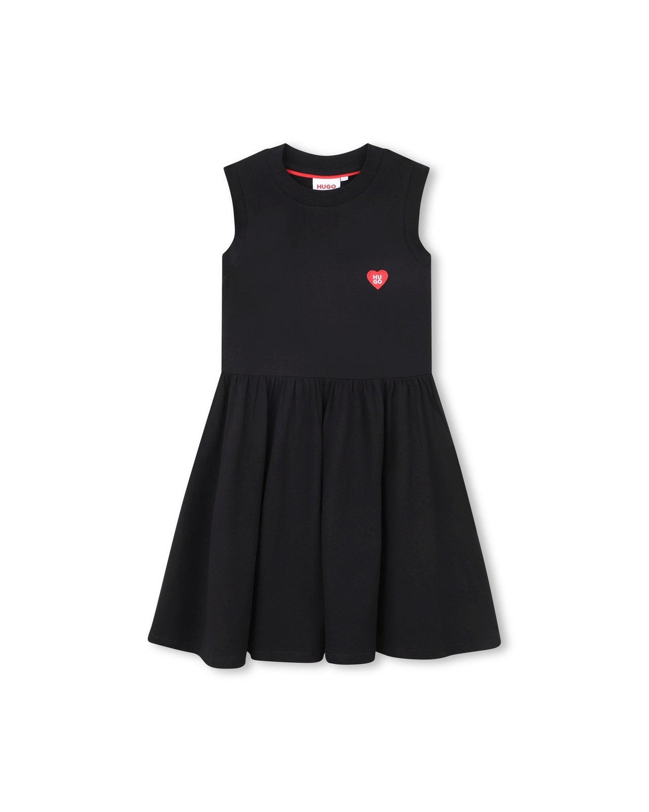 HUGO Vestido para niña negro con corazon