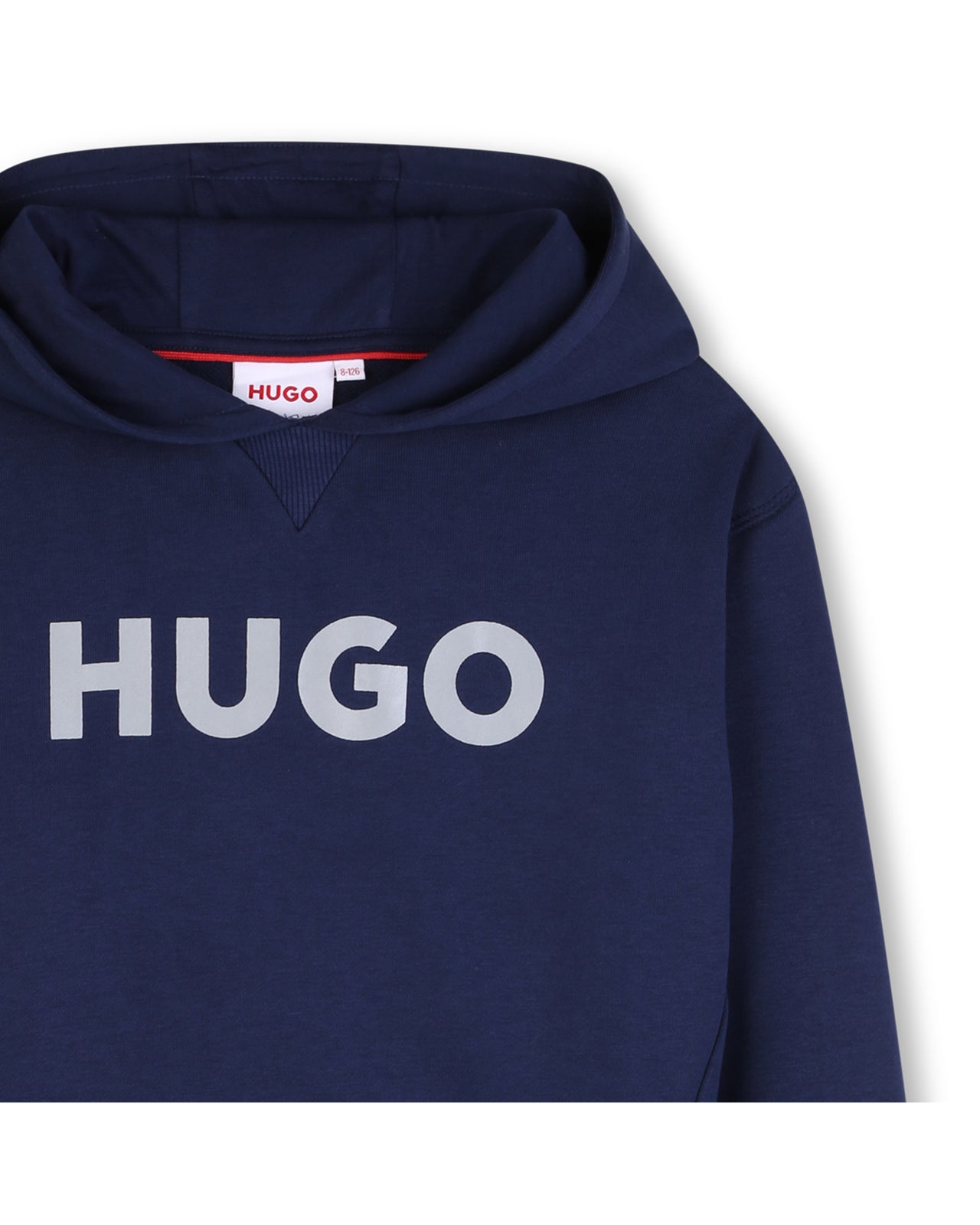 HUGO Sudadera o Hoodie para niño y teen color azul logo al frente con capucha