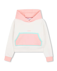 Thumbnail for HUGO Set de Short con sudadera para niña y teen en tonos blancos rosas y verdes con capucha