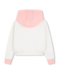 Thumbnail for HUGO Set de Short con sudadera para niña y teen en tonos blancos rosas y verdes con capucha