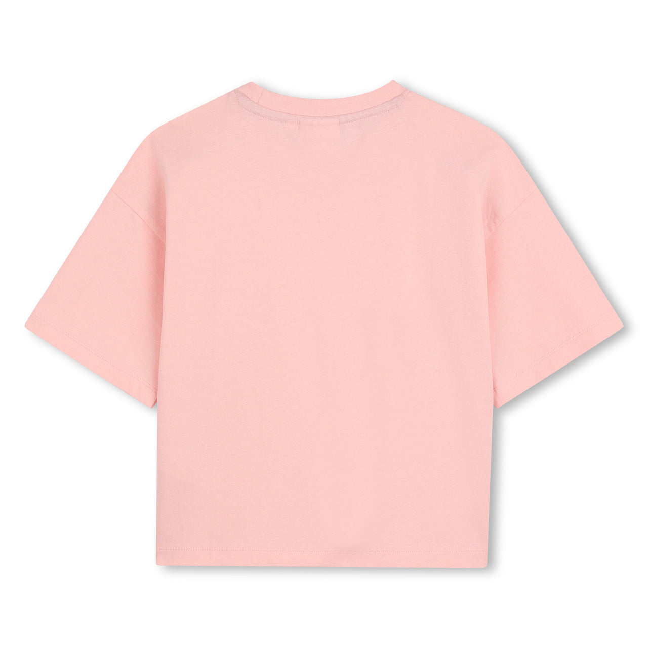 HUGO Playera para niña y teen Color rosa print logo