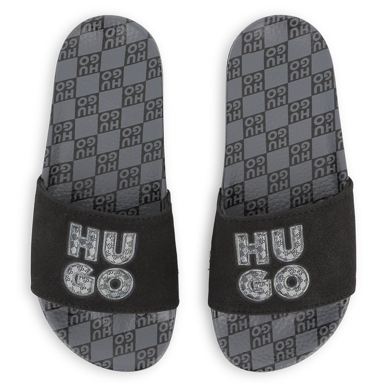 HUGO Sandalia para niño y teen all over y logo tipo parche