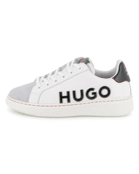 Thumbnail for HUGO tenis para niño y teen con agujetas blancos logo realzado en blanco
