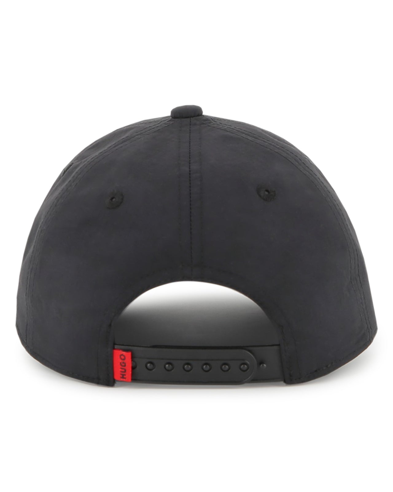 HUGO Gorra negra para niño y teen unisex logo con aplicacion reflejante