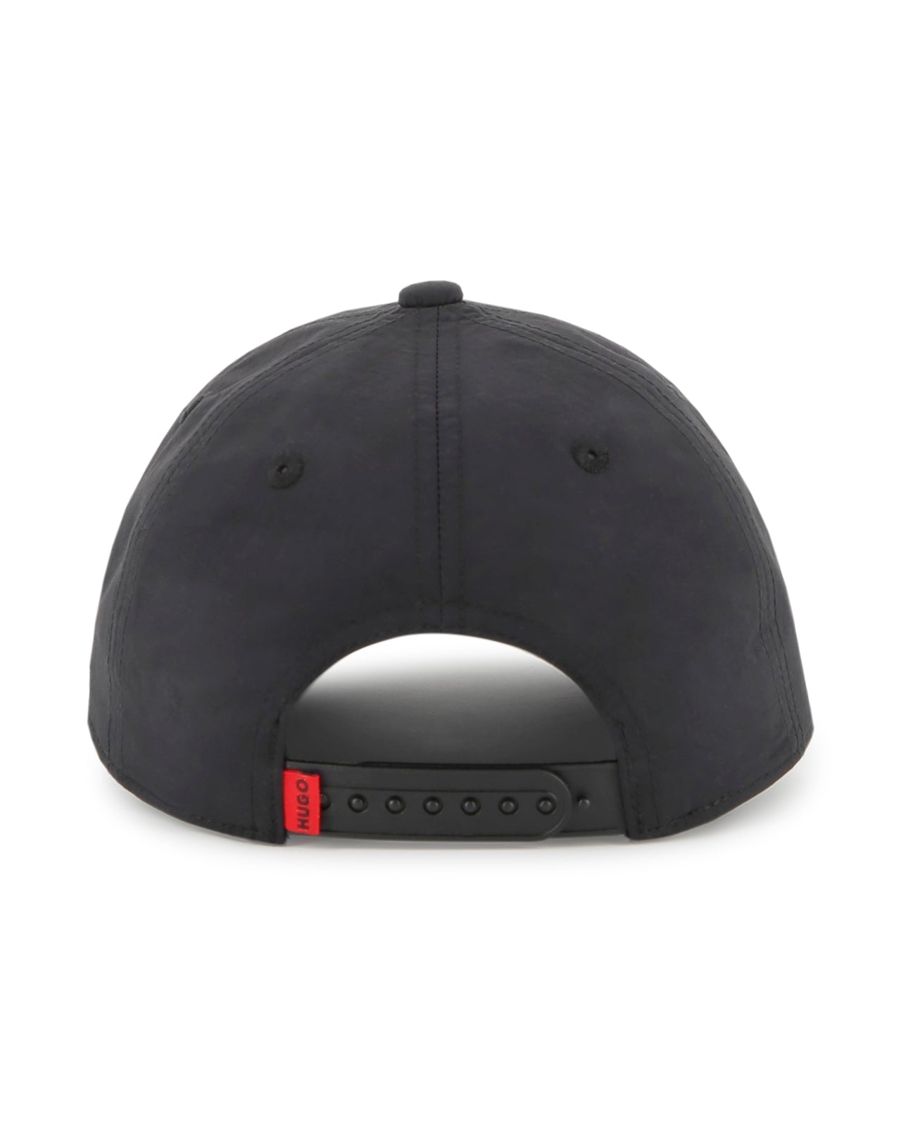 HUGO Gorra negra para niño y teen unisex logo con aplicacion reflejante