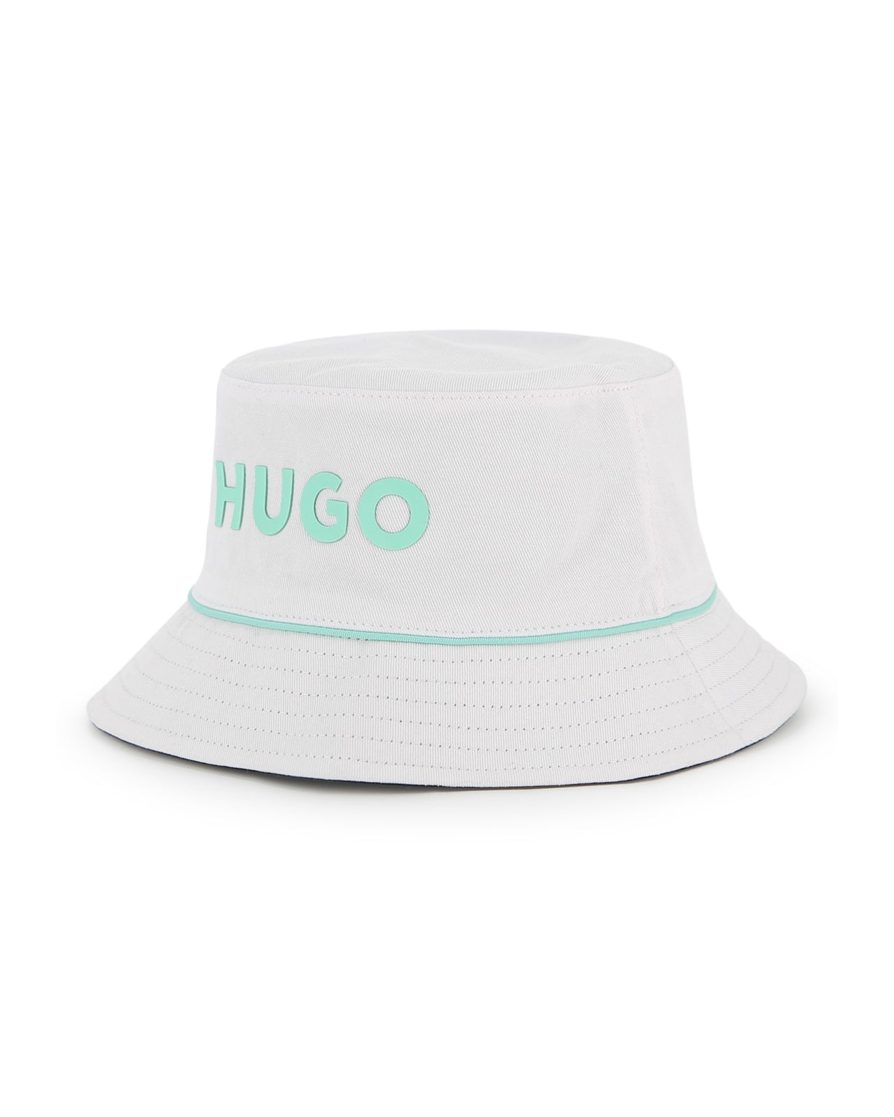 HUGO Gorro para niño y teen reversible,negro un lado otro blanco