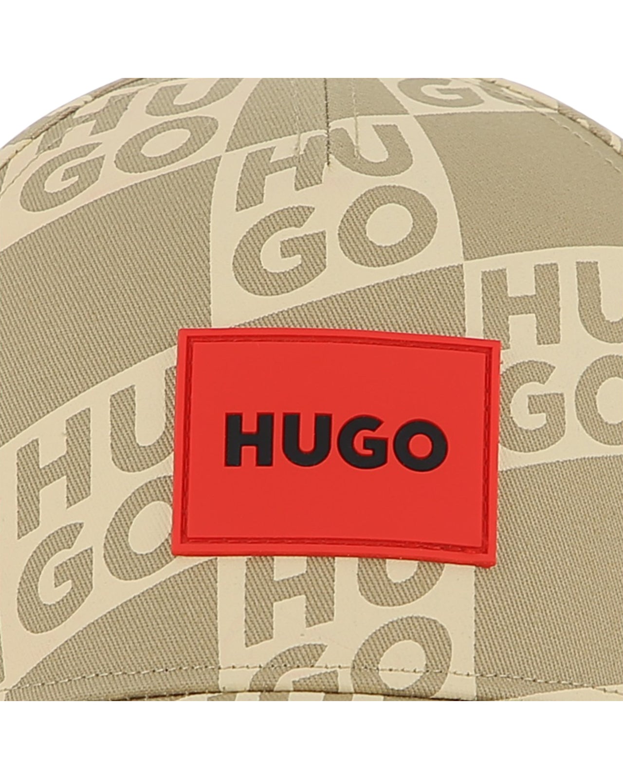 HUGO Gorra beige all over print para niño y teen unisex