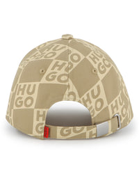 Thumbnail for HUGO Gorra beige all over print para niño y teen unisex