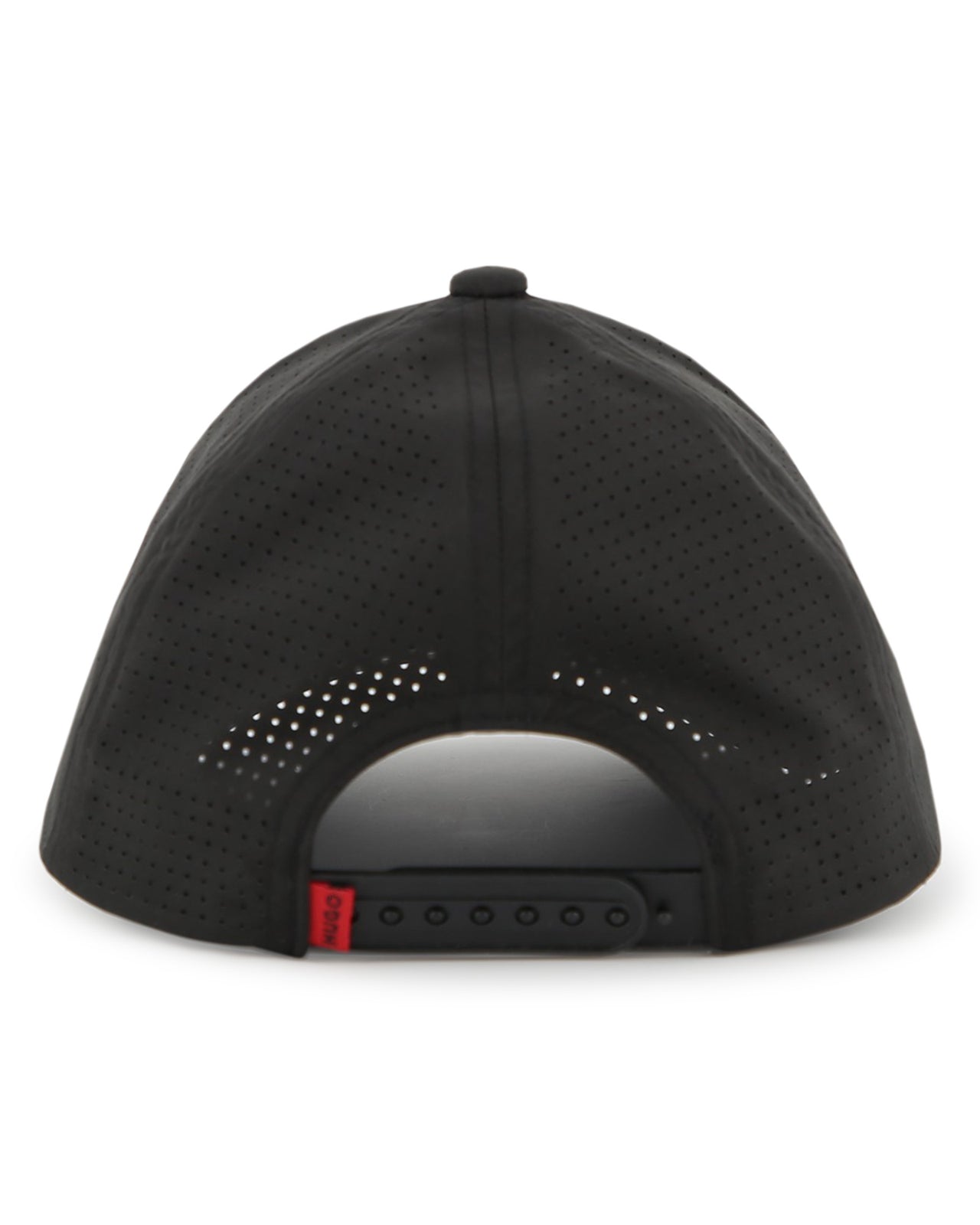 HUGO Gorra negra para niño y teen logo en parche plata