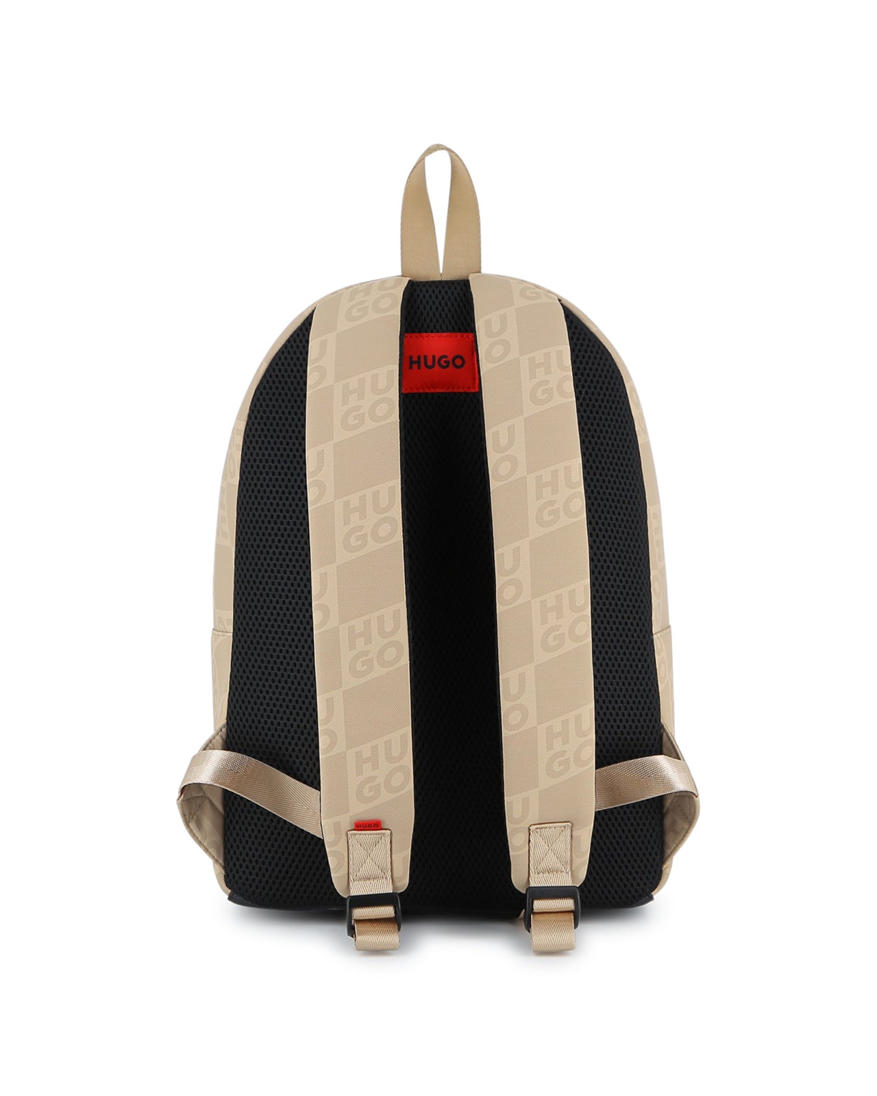 HUGO backpack color, beige All Over Print, Bolsa frontal ajustable