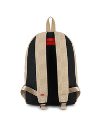 Thumbnail for HUGO backpack color, beige All Over Print, Bolsa frontal ajustable