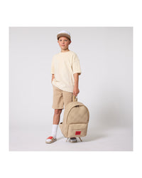 Thumbnail for HUGO backpack color, beige All Over Print, Bolsa frontal ajustable
