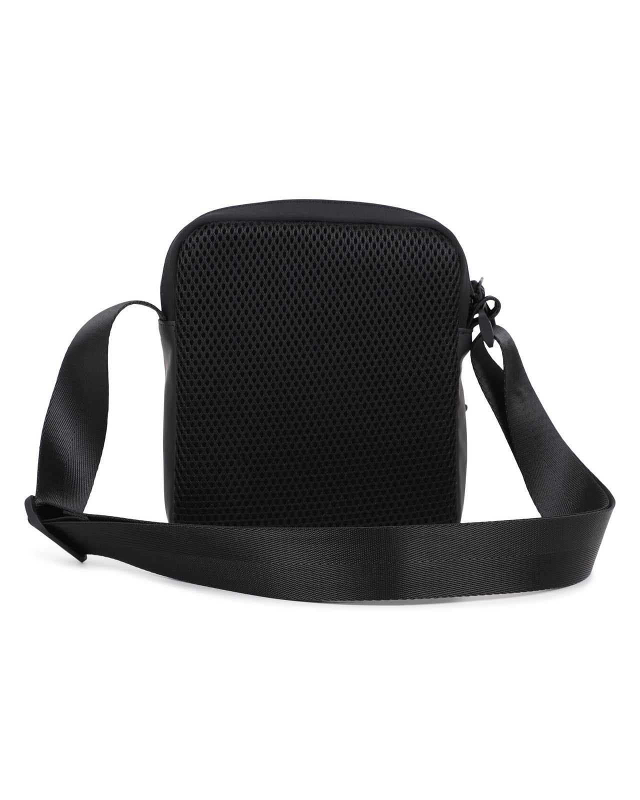 HUGO cross body o porta celular para niño y teen color negro cuadrada