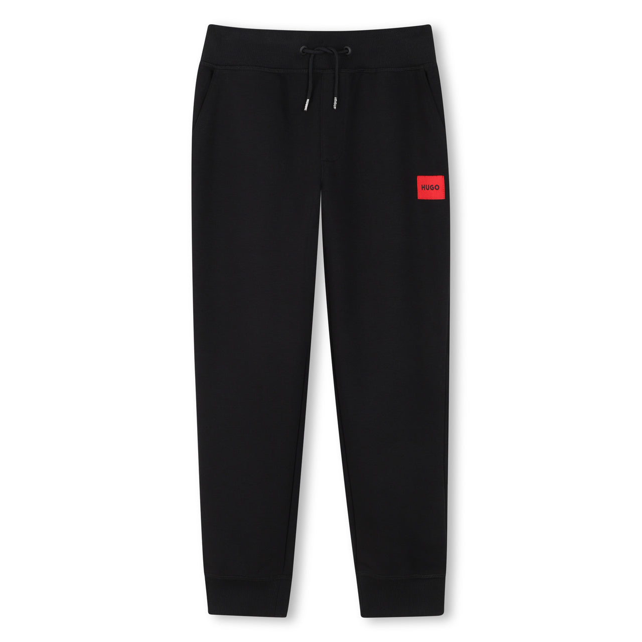 HUGO Set de pants para niño y teen negro logo tipo parche en rojo