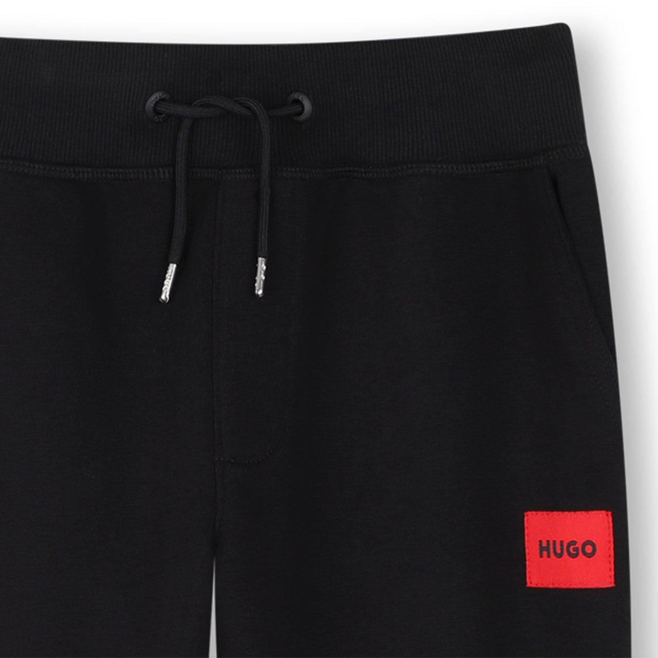 HUGO Set de pants para niño y teen negro logo tipo parche en rojo
