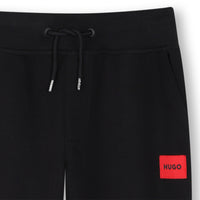 Thumbnail for HUGO Set de pants para niño y teen negro logo tipo parche en rojo