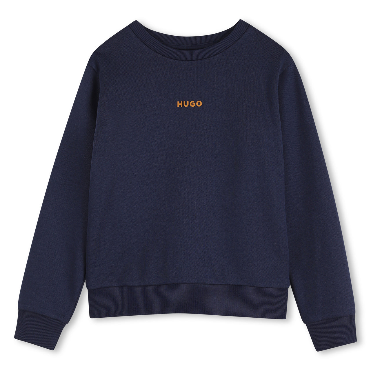 HUGO sudadera para niño y teen azul estampado, velero en la espalda