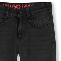 Thumbnail for HUGO Jeans para niño y teen color negro regular fit