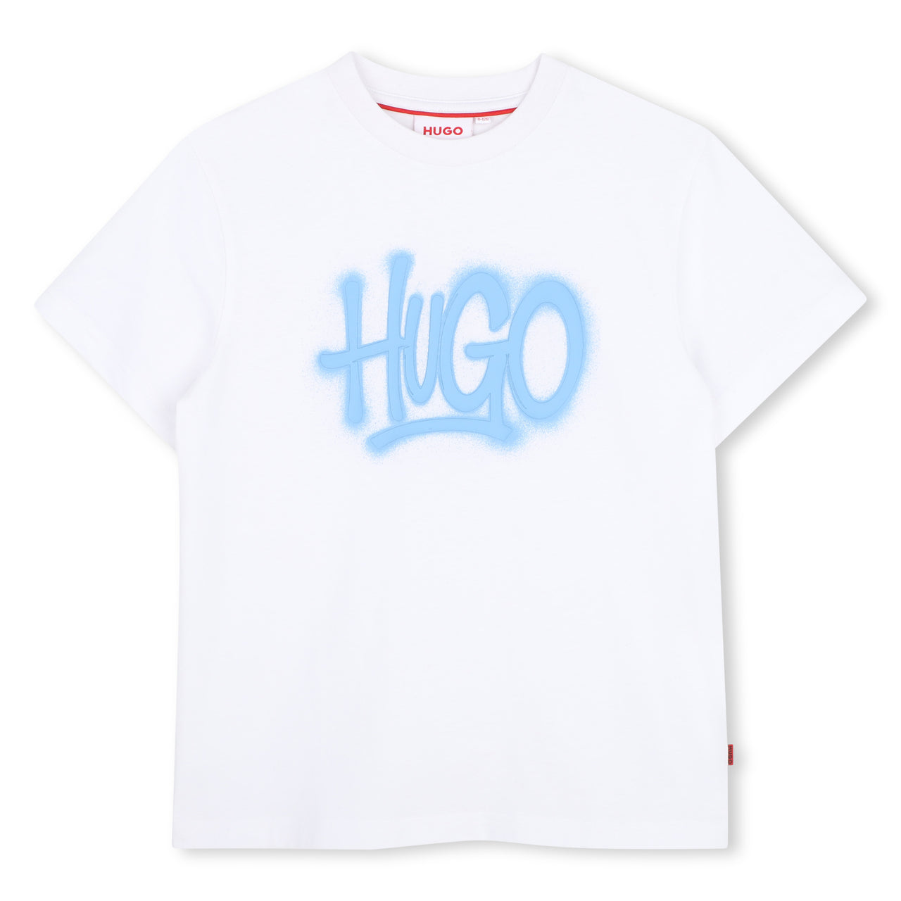HUGO playera para niño y teen unisex blanca big logo al frente