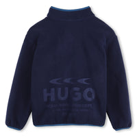 Thumbnail for HUGO sudadera para nñ–o y teen fleese 2 tonos de azul, logo en espalda