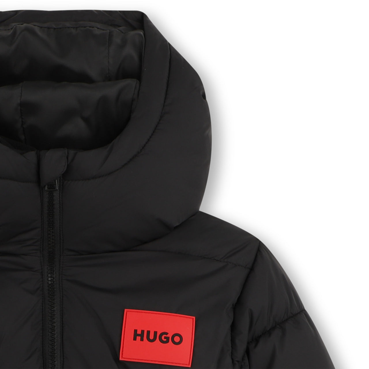 HUGO Chamarra para niño y teen unisex negra con capucha