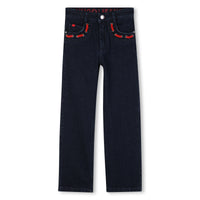 Thumbnail for HUGO Jeans para niña y teen color negro cordones rojos