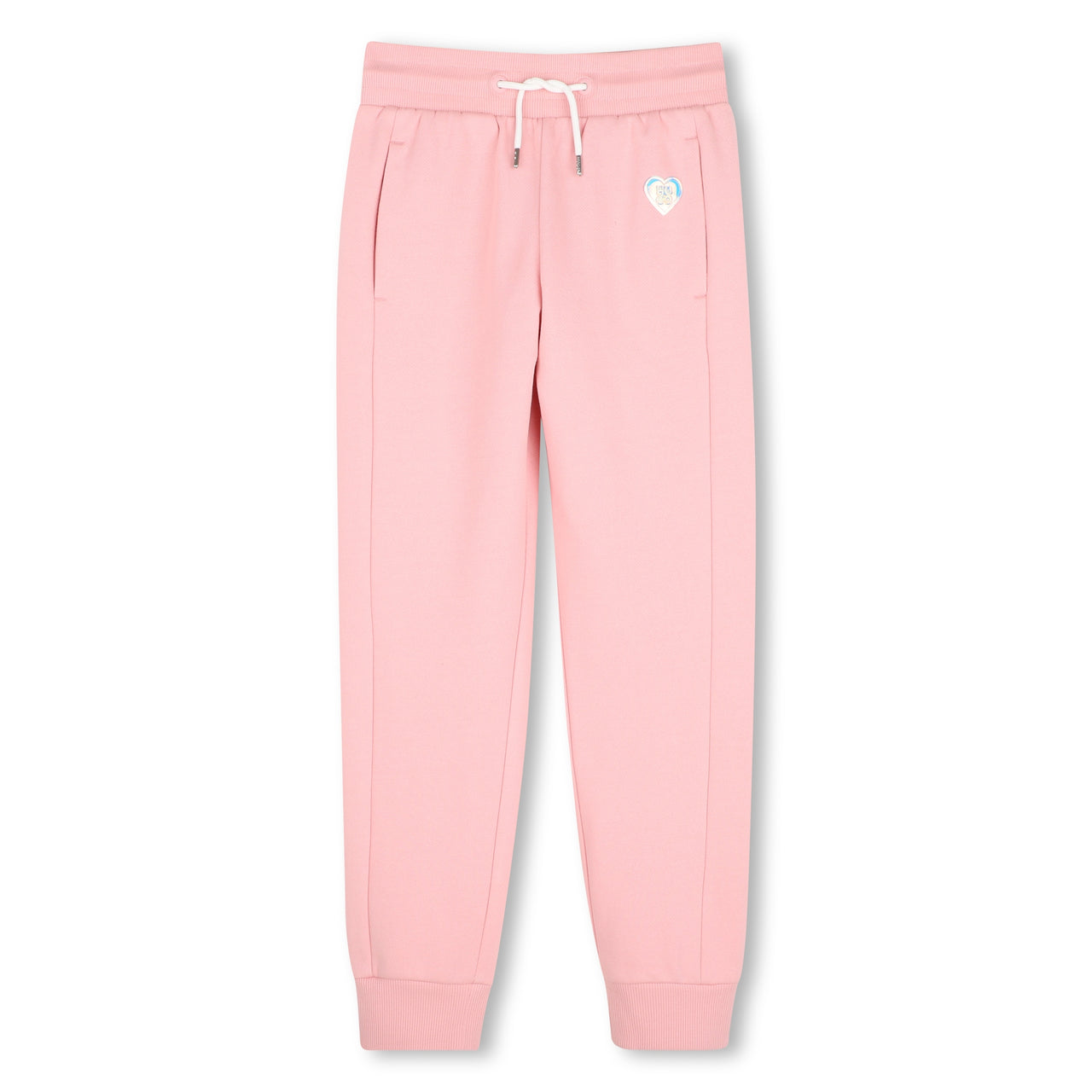 HUGO Set de pants para niña y teen color rosa con capucha  y aplicacion de corazon