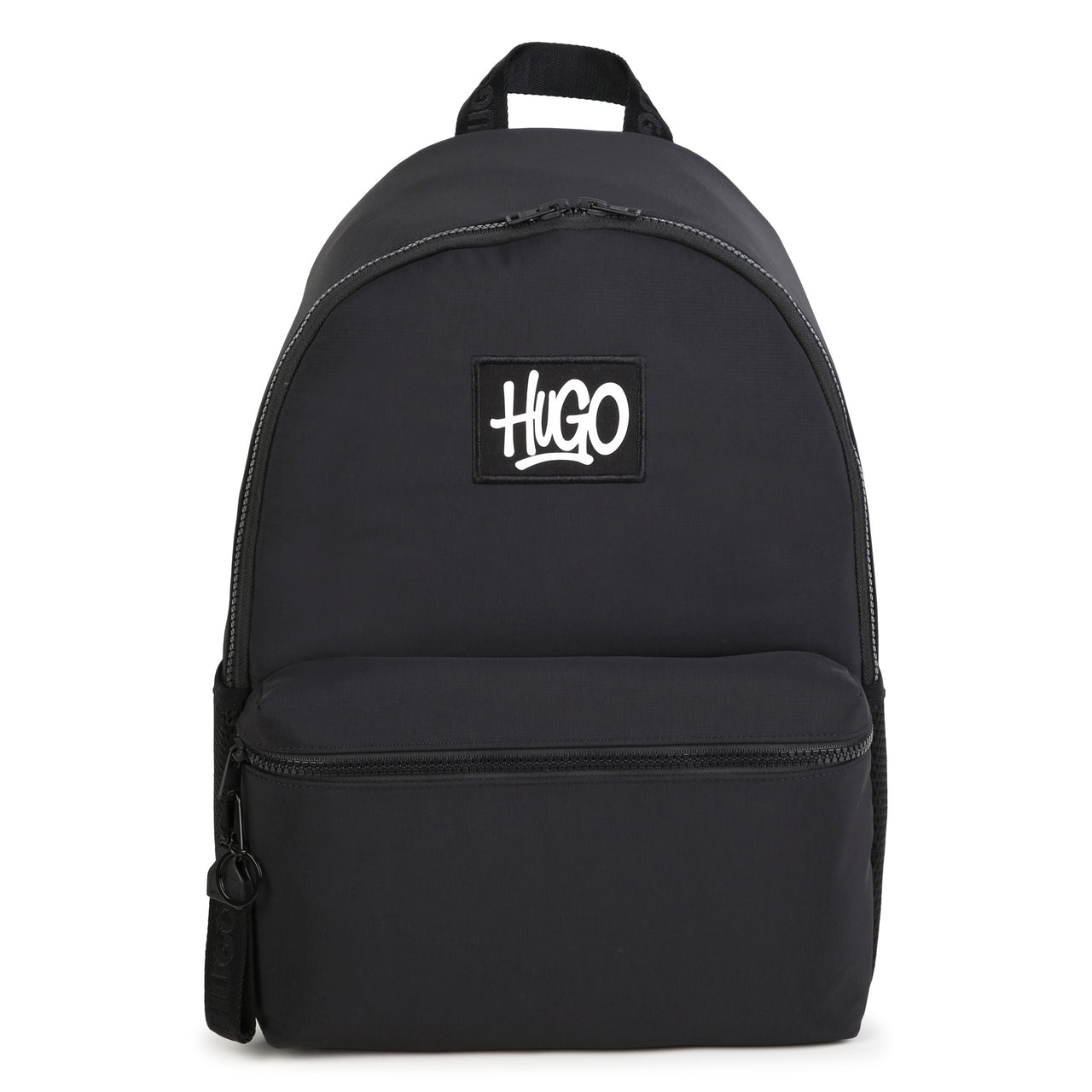HUGO backpack para niño y teen unisex negra logo, al frente