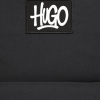 Thumbnail for HUGO backpack para niño y teen unisex negra logo, al frente