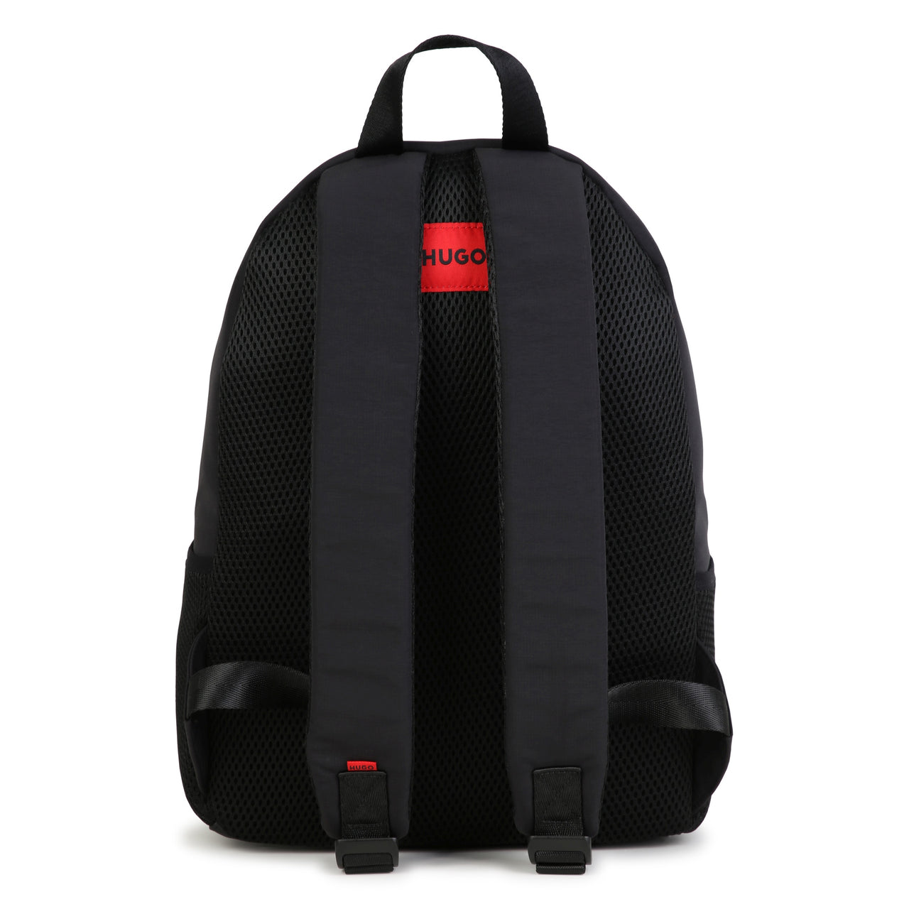 HUGO backpack para niño y teen unisex negra logo, al frente