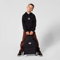 Thumbnail for HUGO backpack para niño y teen unisex negra logo, al frente
