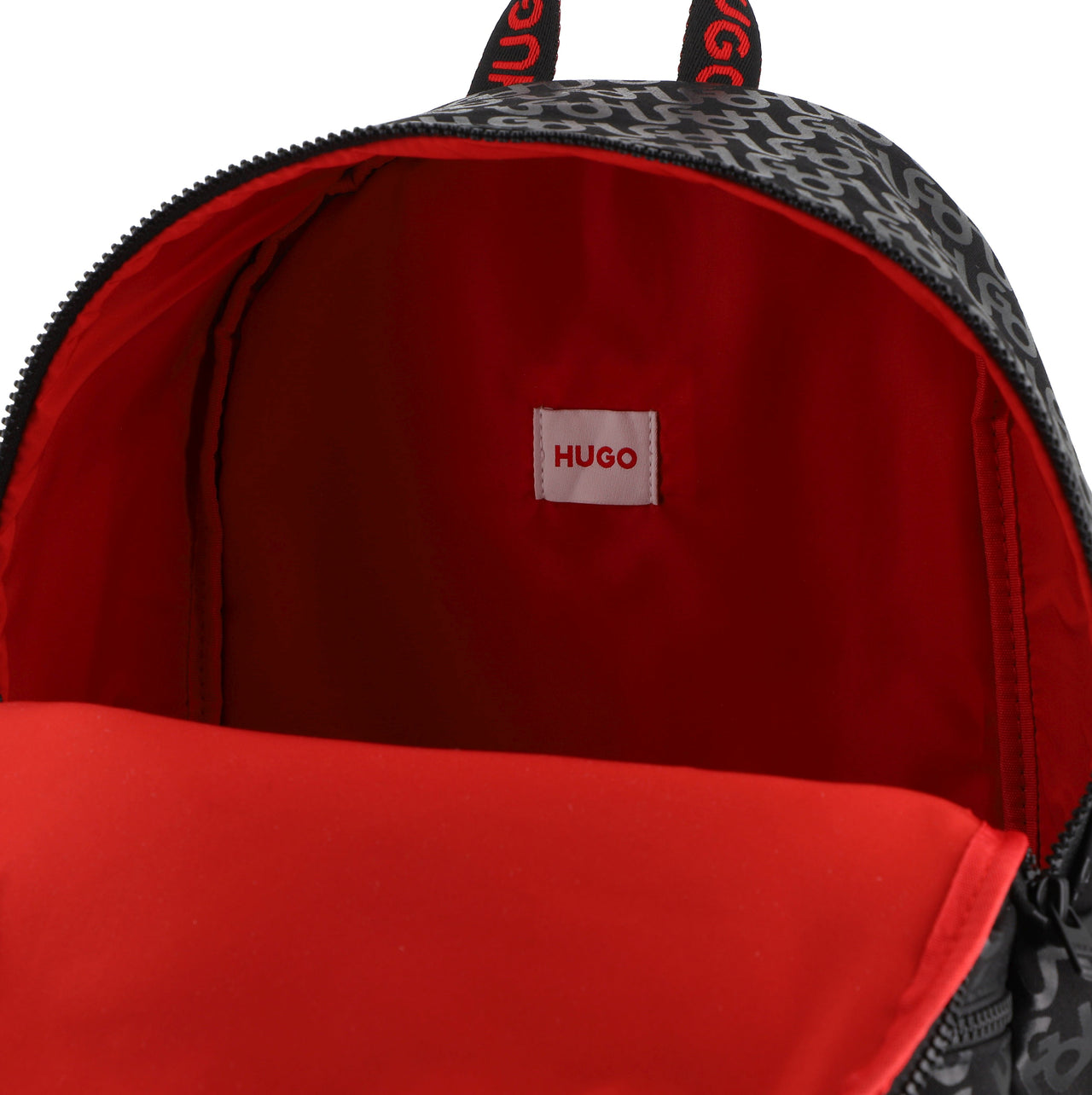 HUGO backpack para niño y teen unisex all over print logo, al frente