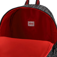Thumbnail for HUGO backpack para niño y teen unisex all over print logo, al frente