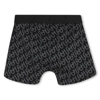 Thumbnail for HUGO Set de 2 boxers negro para niño y teen liso otro allover print
