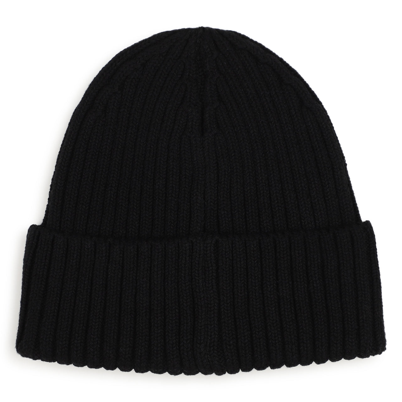 HUGO Gorro para niño negro logo tipo parche rojo al frente